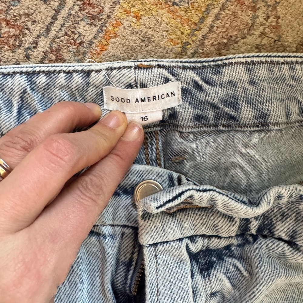 Good American Classic High Rise Jean - Sz 16 GCCU859T BLUE539 - Picture 3 of 5